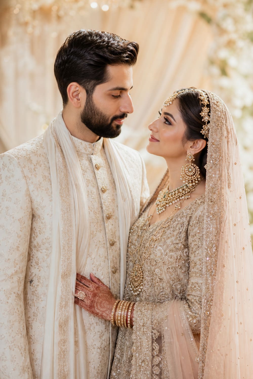 Karthik and Vyshnavi — embrace